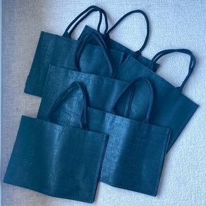 Black Burlap Totes